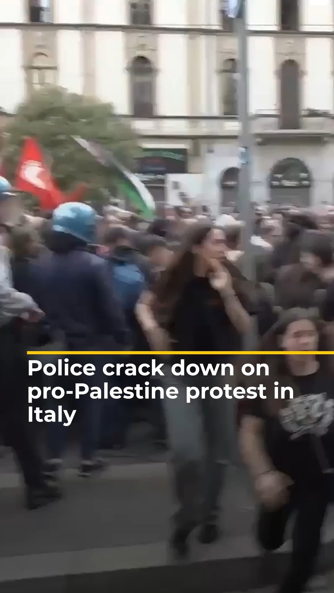 Video shows riot police in Italy breaking up pro-Palestinian protesters ...