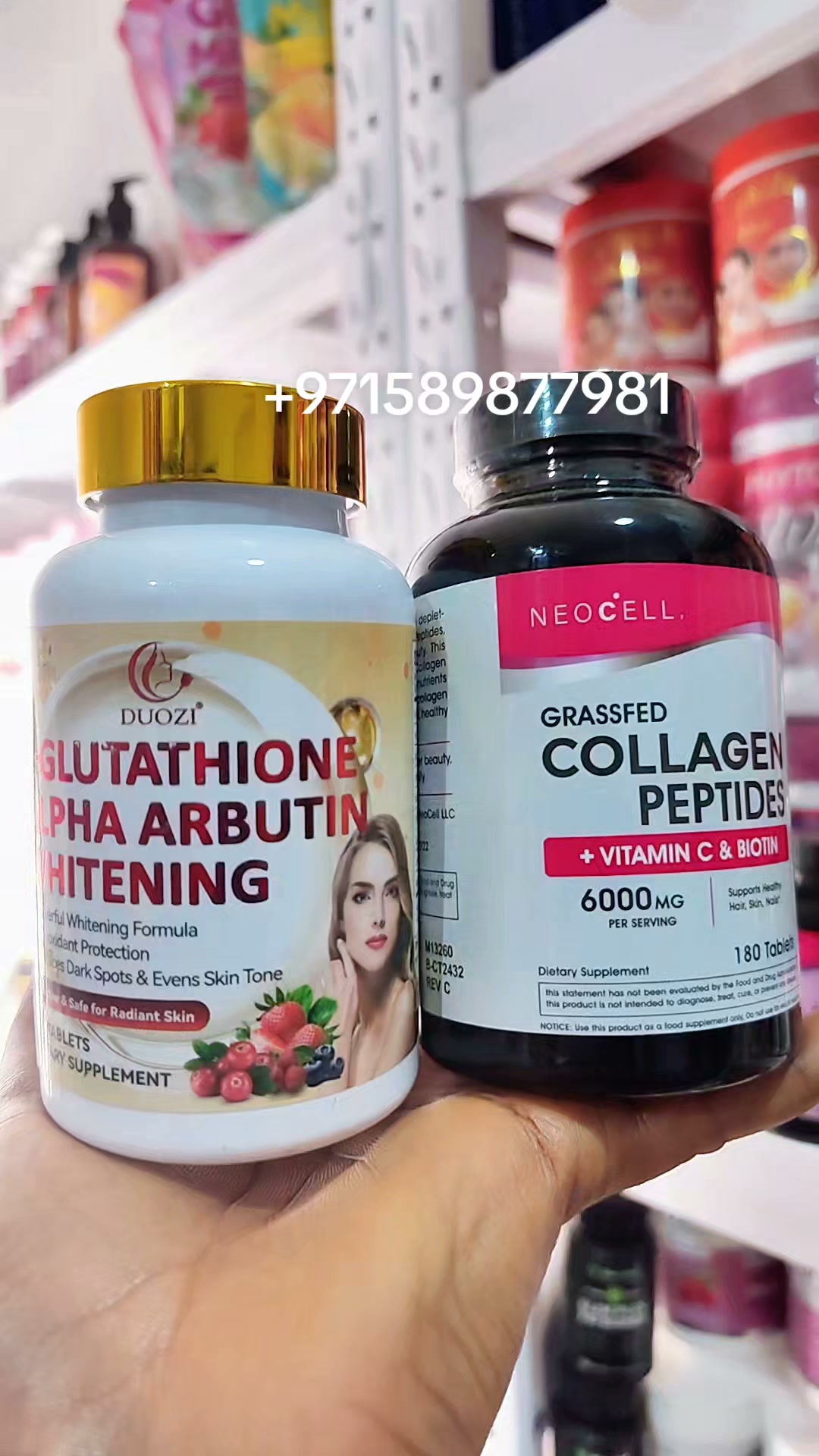 Glow beautifully from within! ✨ Support your beauty routine with L- Glutathione, Alpha Arbutin, and New Cell Collagen. This combination is designed to complement your sk