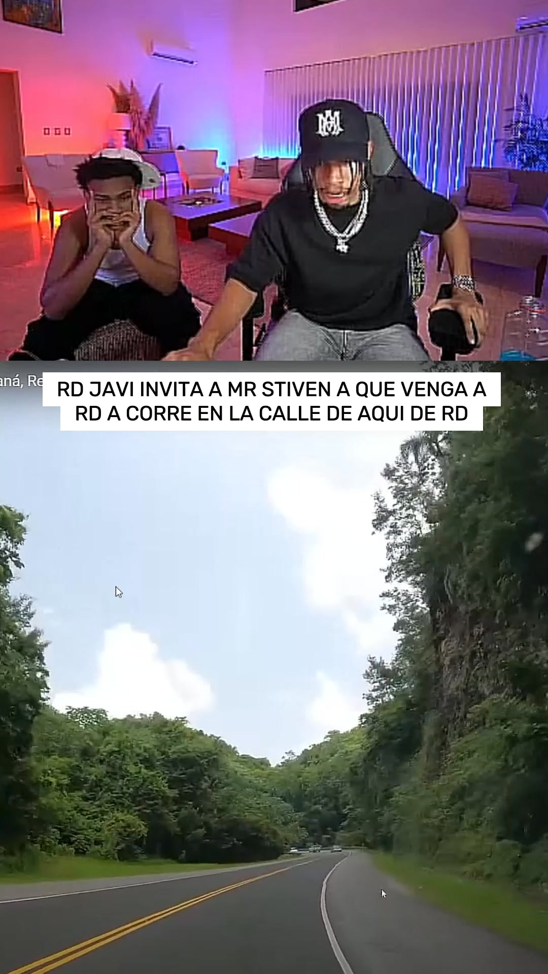 RD JAVI INVITA A MR STIVEN A QUE VENGA A RD A CORRE EN LA CALLE DE AQUI ...