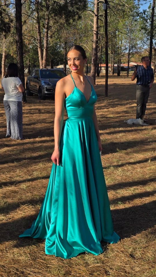 emerald green matric dance dresses green, flowing silhouette, and a night you will never forget ✨ #MatricDance | Coco Belle Bridal & Eveningwear 8th Grade Prom Dresses