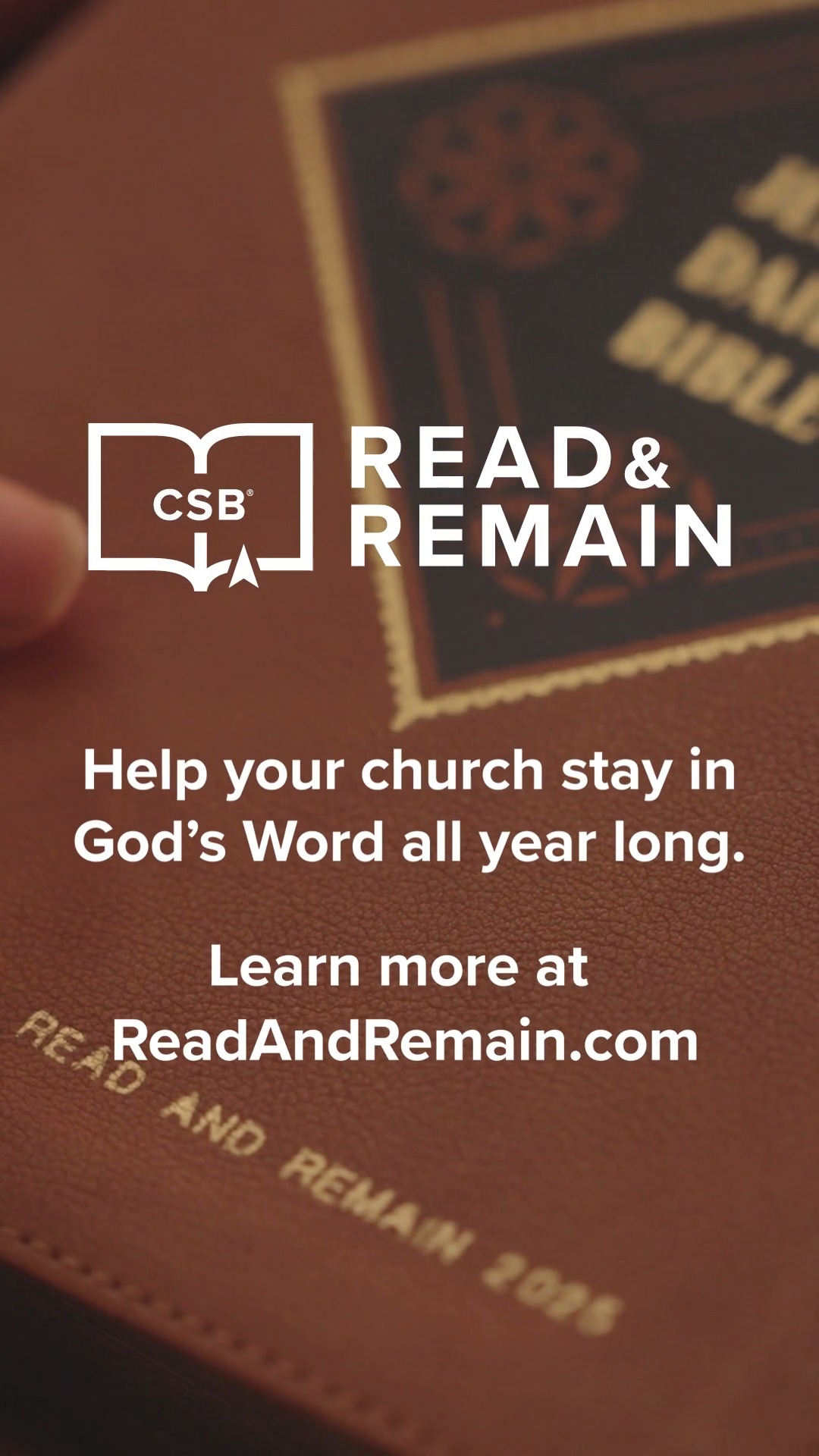 Pastors, encourage your church to read and remain in God's Word with ...