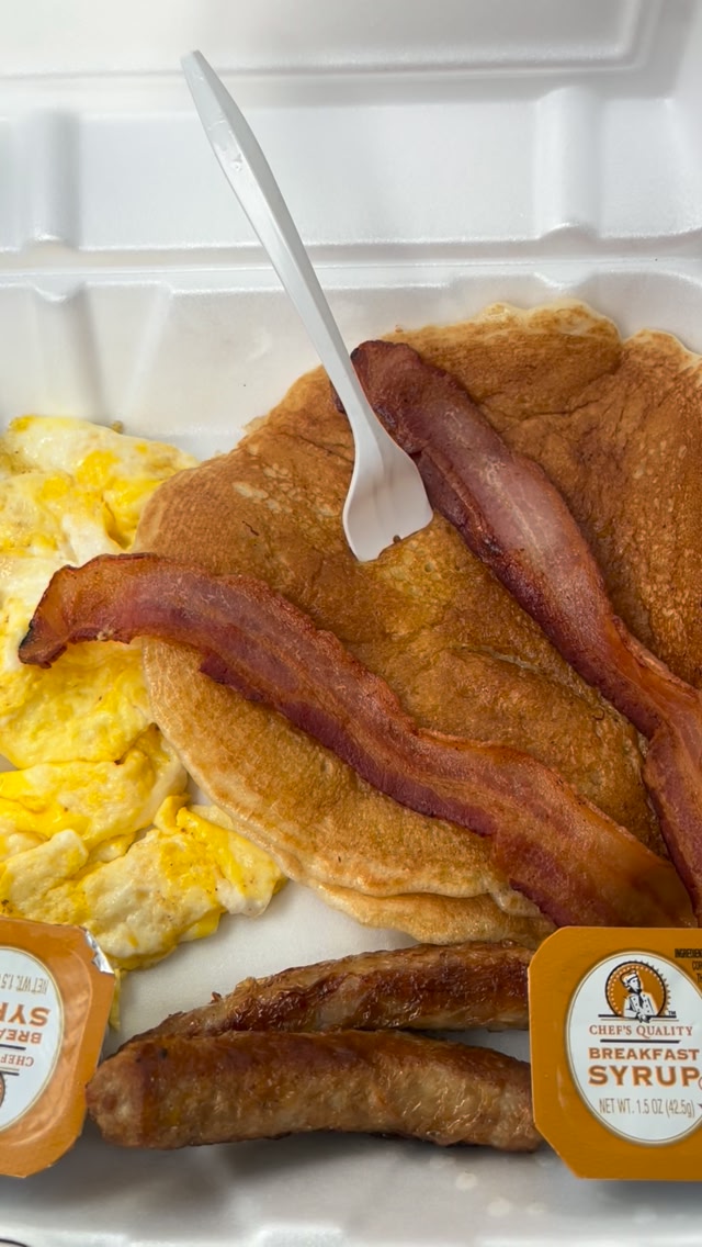 Checking out the $8.99 breakfast special over at Big Rays Grill. I