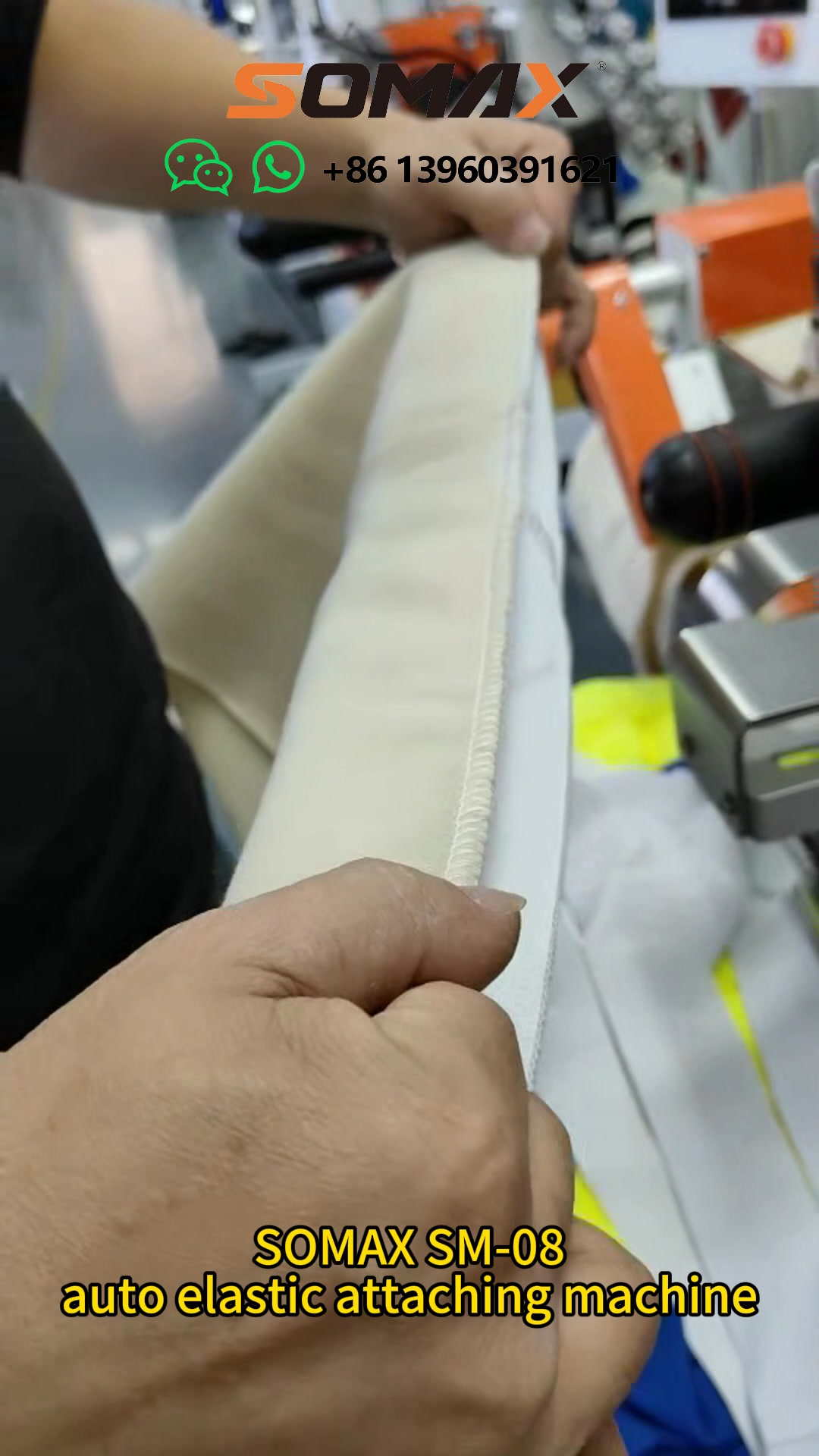 SOMAX SM-08 auto elastic attaching machine#sewing#sewingmachine# ...