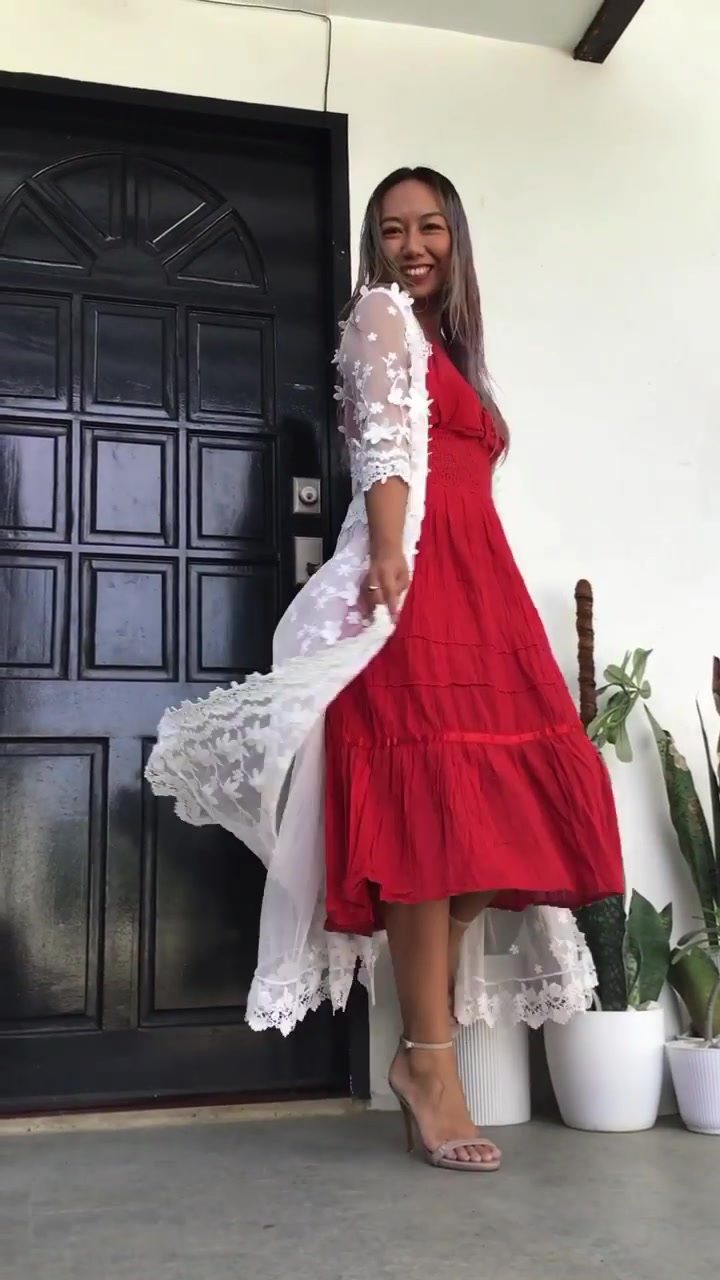 There's something about a red dress that just hits different ❤️✨ Maybe it's the way it doesn't ask for attention… it demands it. The way it catches the light, turns heads without