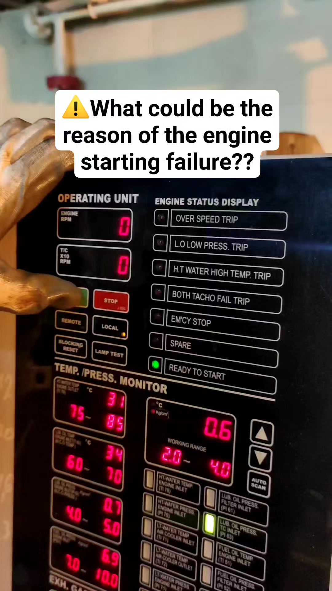 What could be the cause of the engine starting failure? # ...