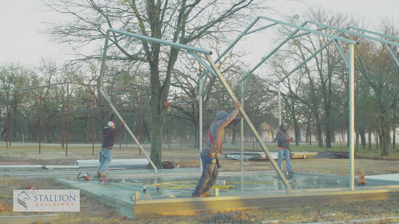 Stallion Buildings Workshop Construction | See how the Stallion ...