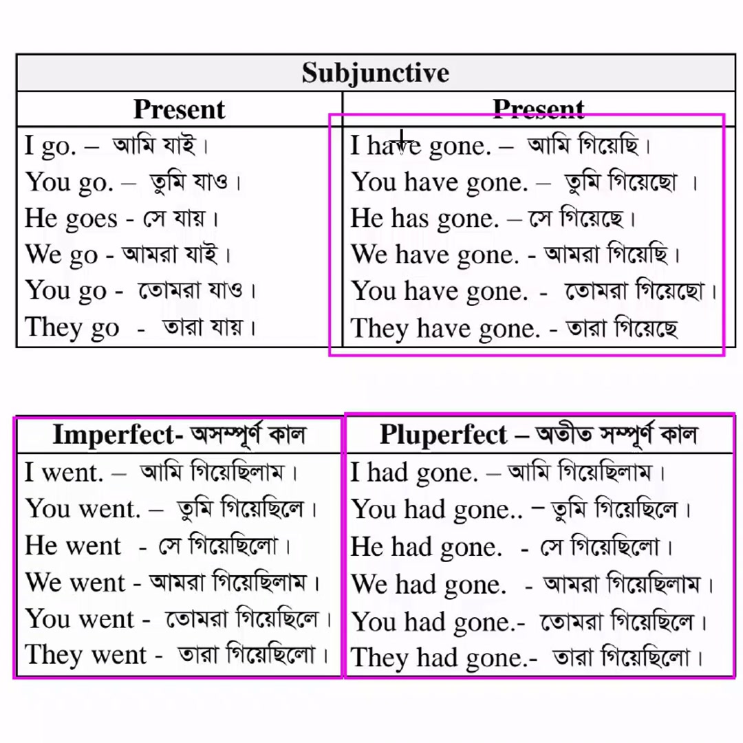 Tense এর যে স্থানে Confusition রেশি : Prerfect কে Past আবার Verb এর কোন ...
