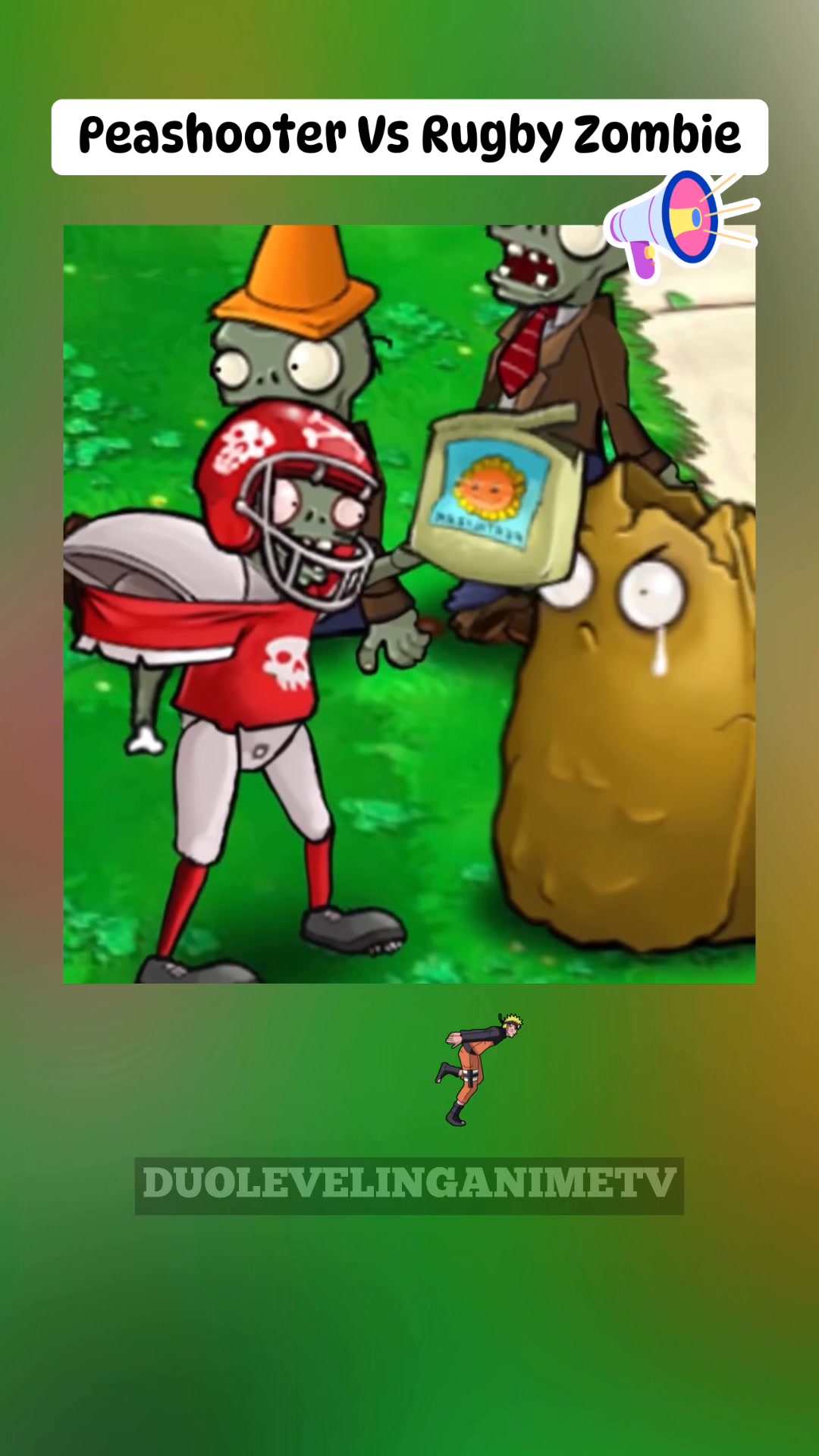 Peashooter Vs Rugby Zombie - PVZ Animation #duolevelinganimetv #pvz # ...