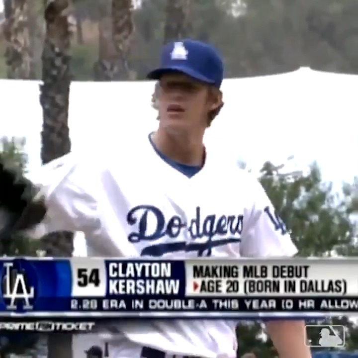 In Clayton Kershaw's debut (OTD in 2008), he faced someone born in