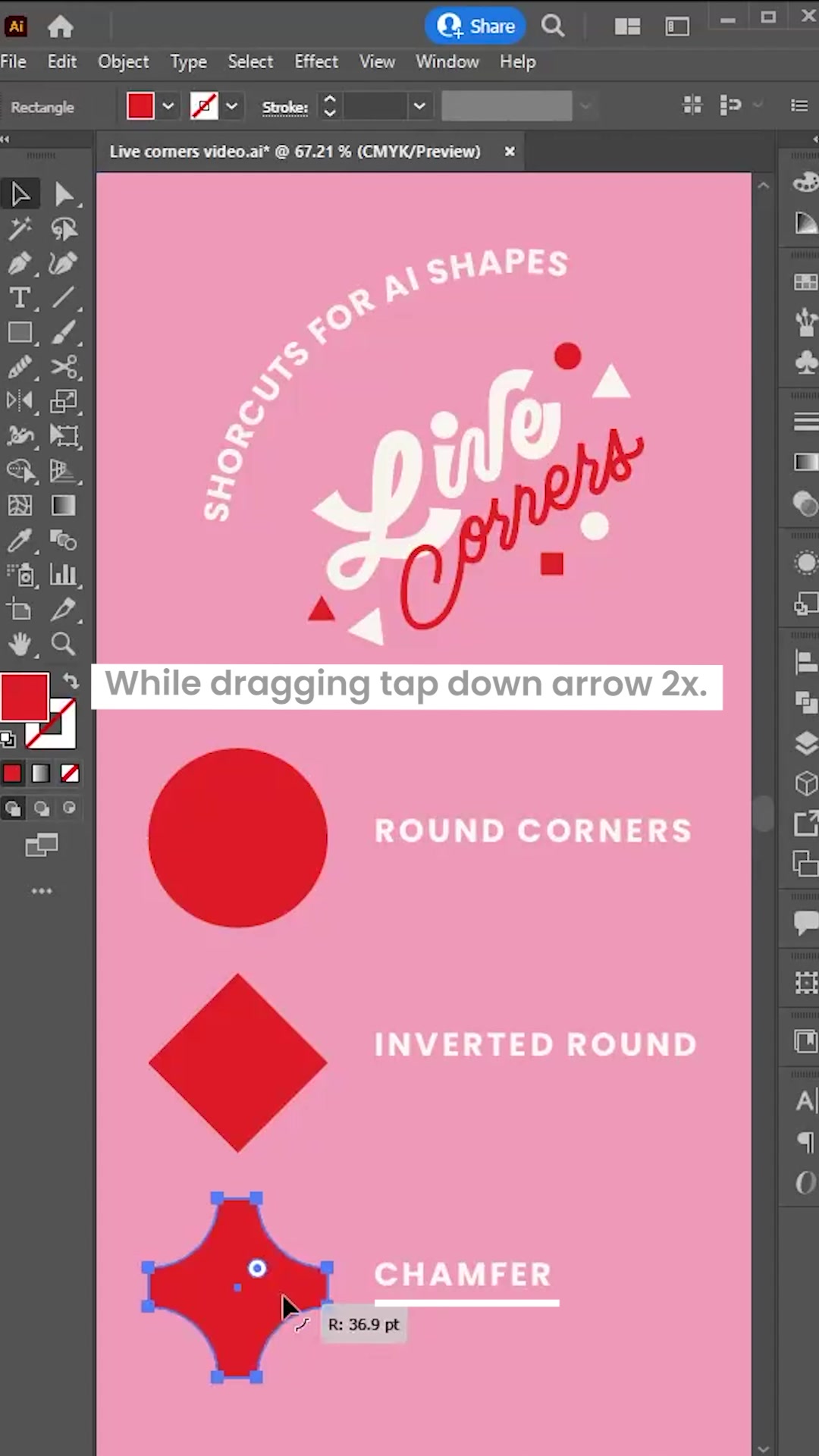 Have you tried the live corner shortcuts in #adobeillustrator yet? # ...