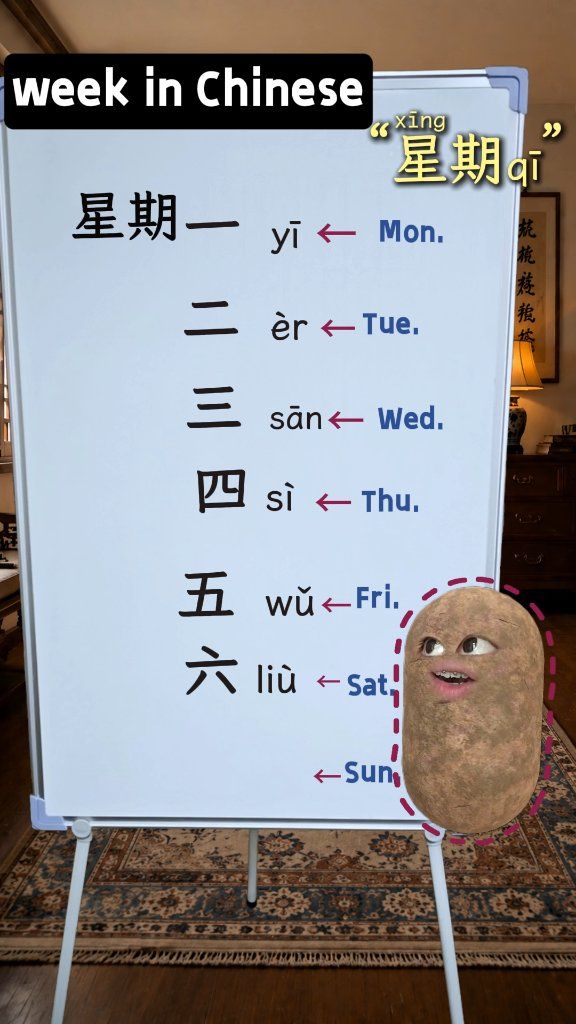 How to say weekdays in Chinese #learnChinese #mandarin