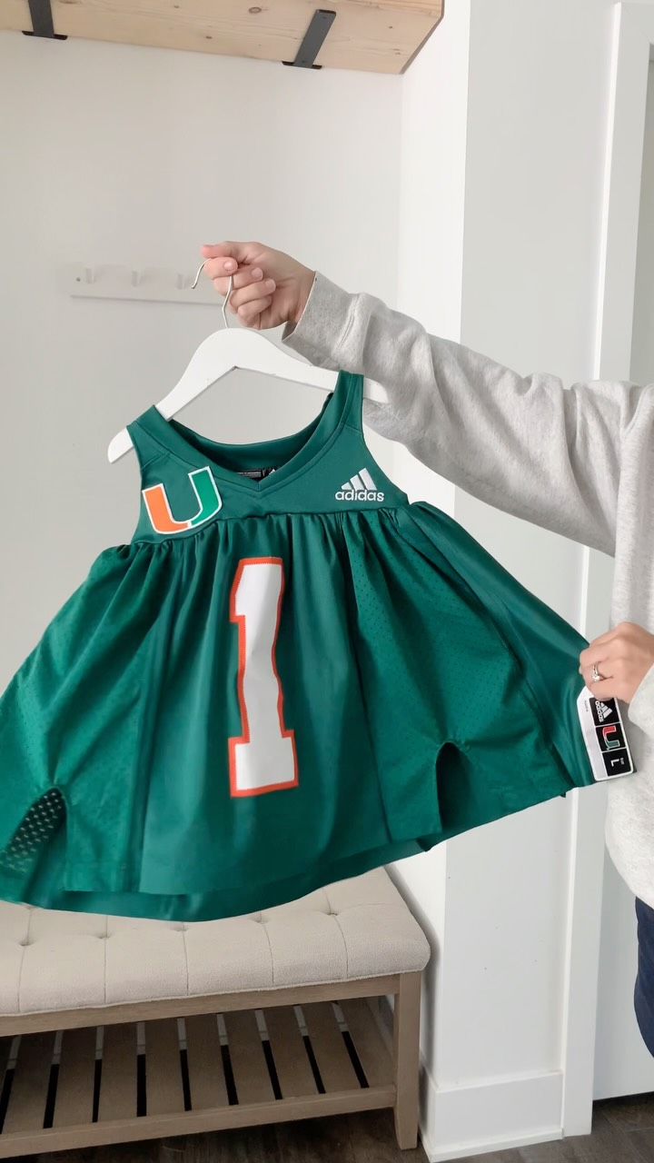 University of Miami jersey -> dress , #collegegameday #miami #hurricane #gocanes #allabouttheu
