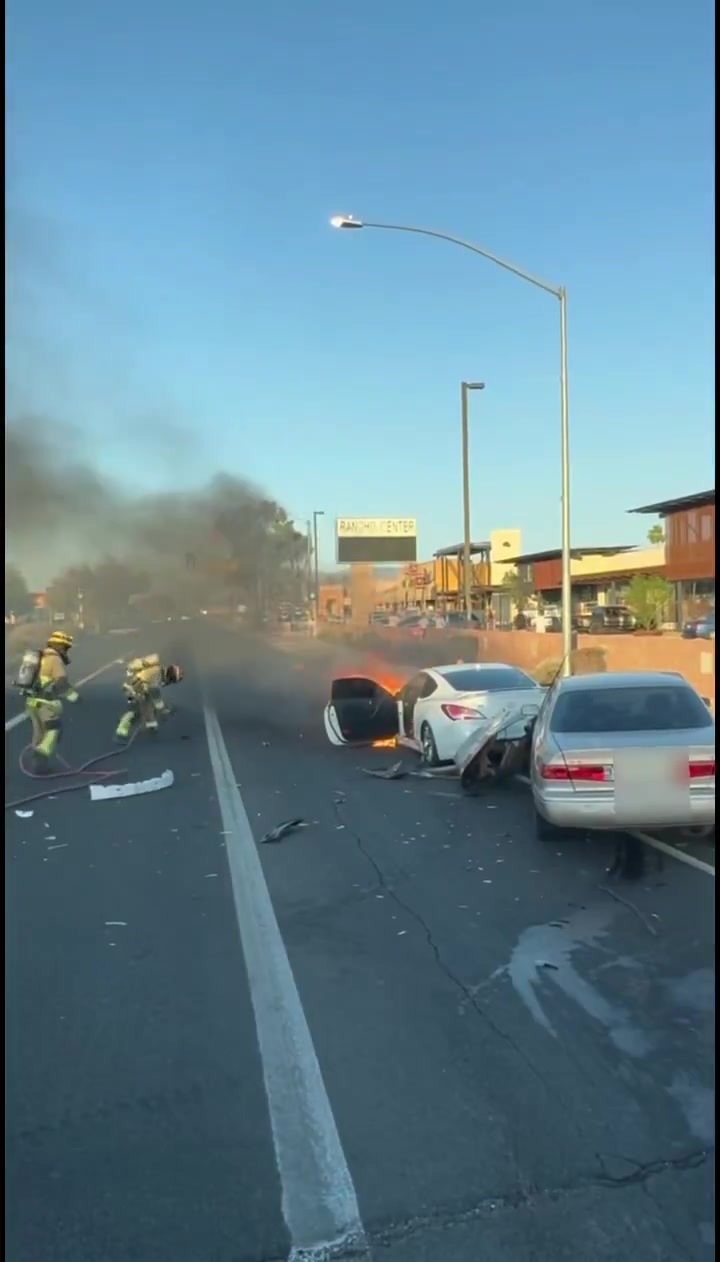 Crews from the Tucson Fire Department responded to a car fire near ...