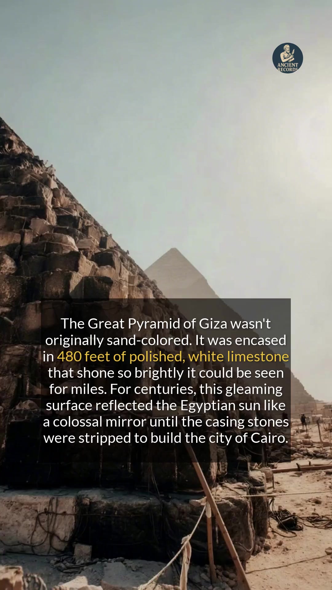 These are the stones at the very top of the Great Pyramid of Giza.