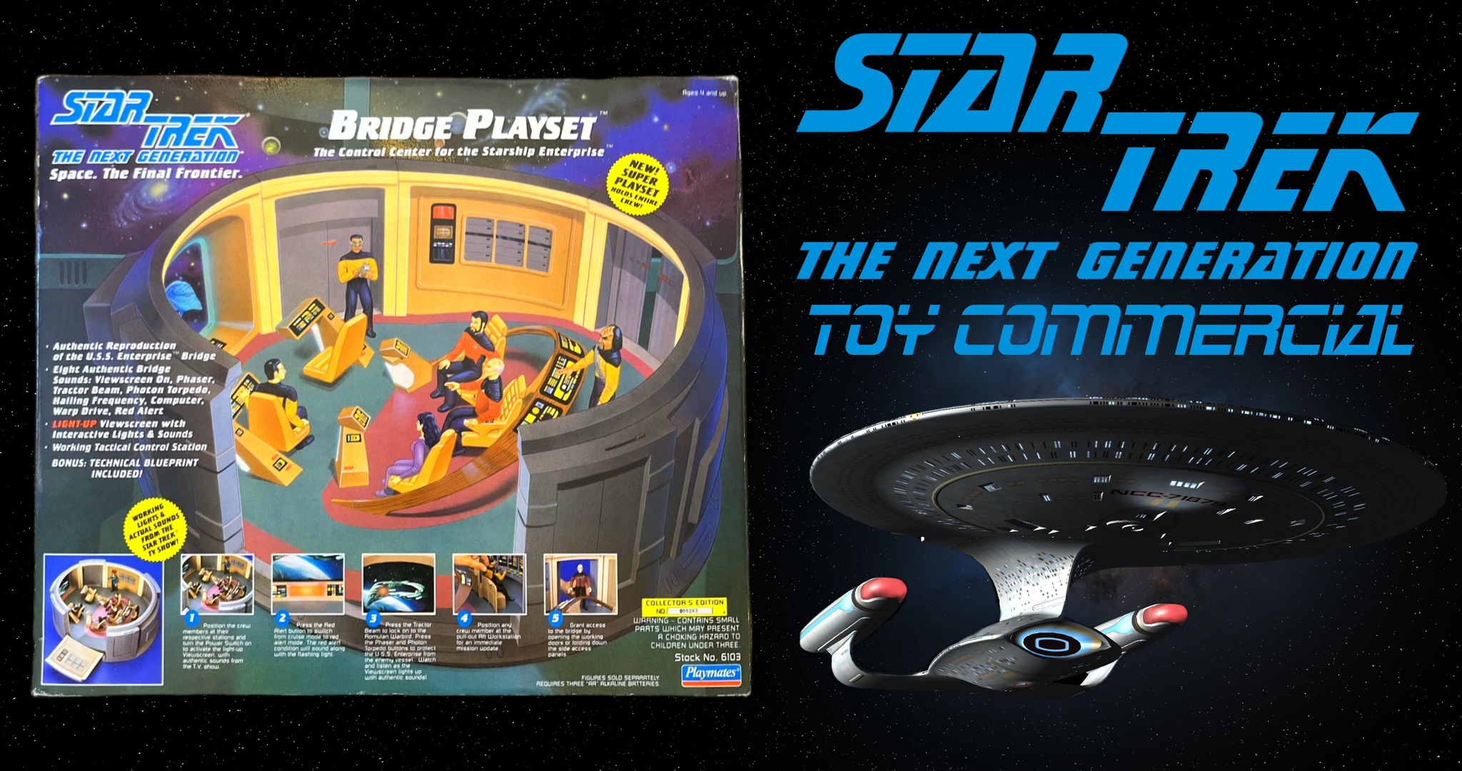 Command the Enterprise! TNG Bridge Playset Commercial (1993