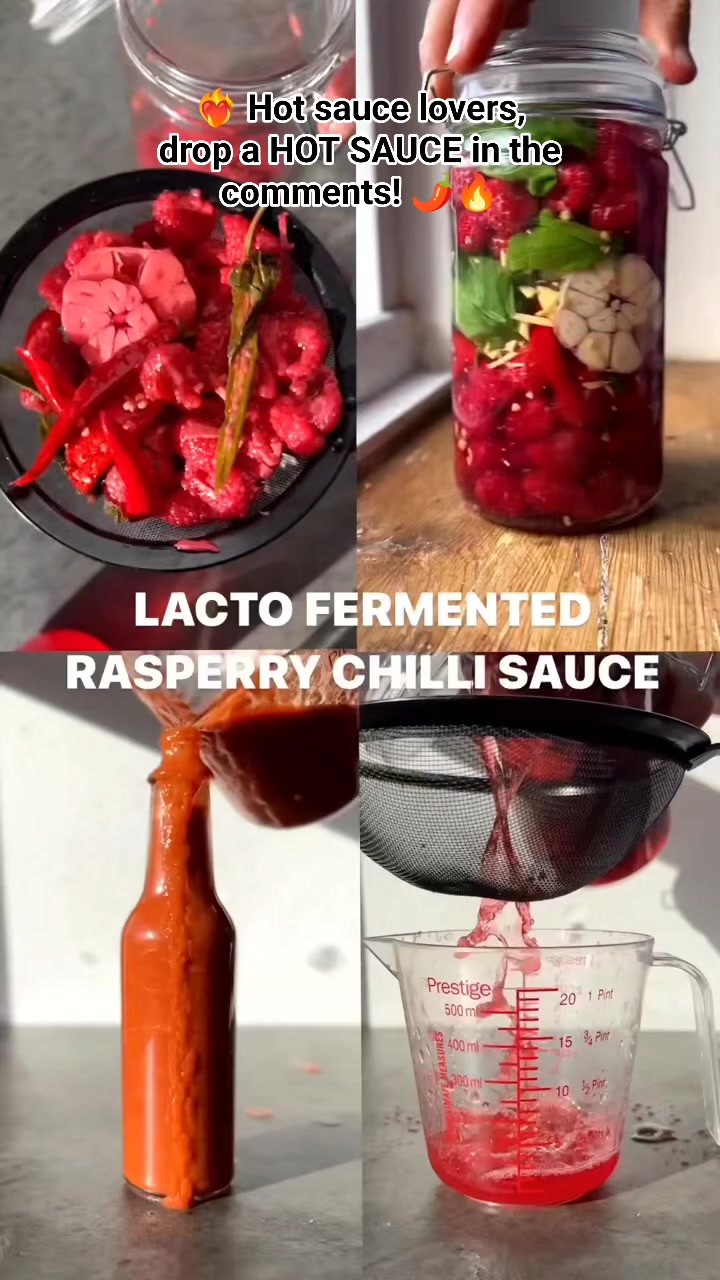 Fermented Raspberry Chili Hot Sauce – Sweet Heat with a Tangy Twist! 🌶️ ...