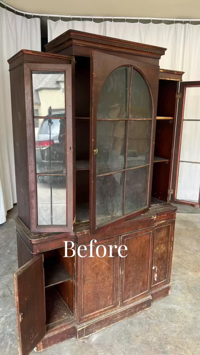 This piece was a labor of love. I searched for months for a bookcase ...