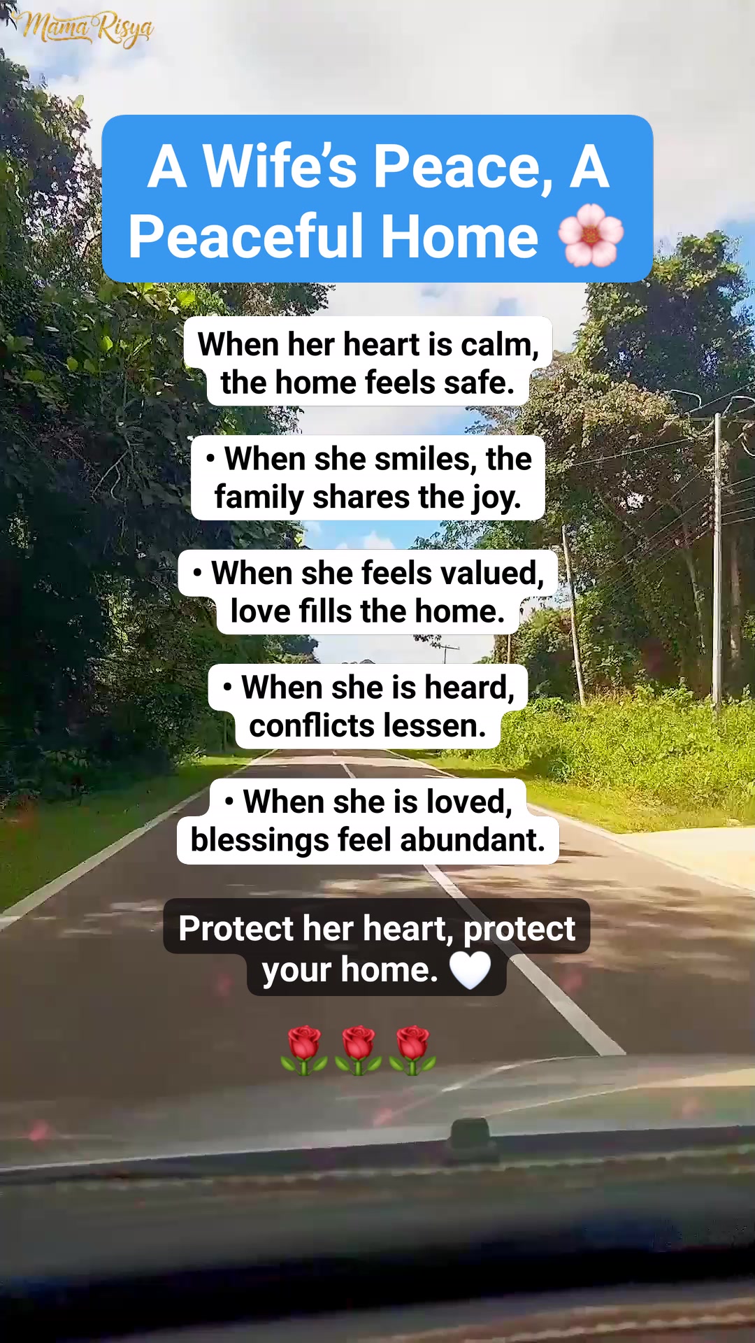 A wife’s happiness is the key to family peace. #LifeLessons # ...