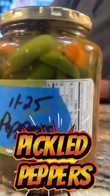 Pickled Peppers straight from the front of the warehouse. Combined some ...