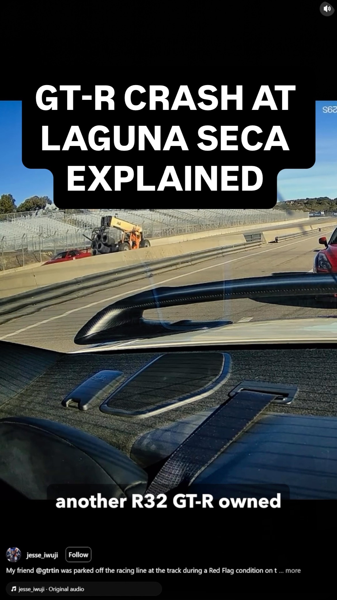 Video has circulated widely of @gtrtin’s R34 Nissan GT-R being totaled ...