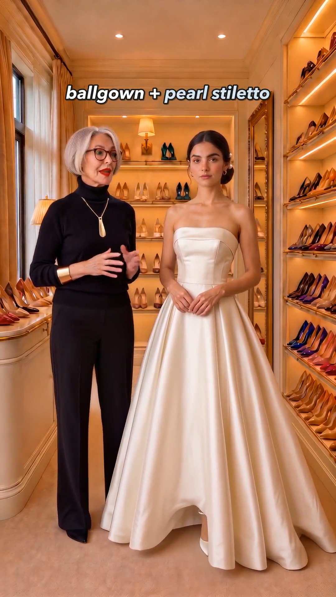 shoes for gold dresses Three wedding dresses. Six shoes. Three rules every bride learns too late., Nobody sees the shoe under a ballgown, so the pearl stiletto is wasted and the low block heel is the smart one. Eight hours collection: event ready