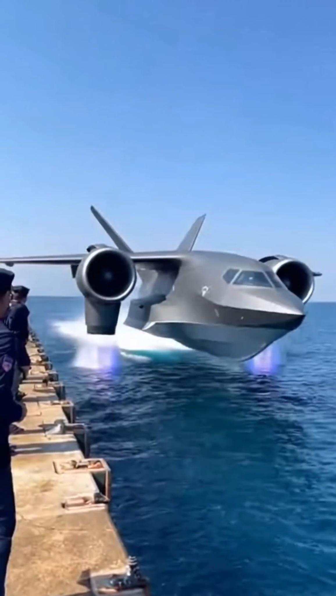 High-Speed Military Vessel Ignites Jet Engines and Lifts Off Above the ...