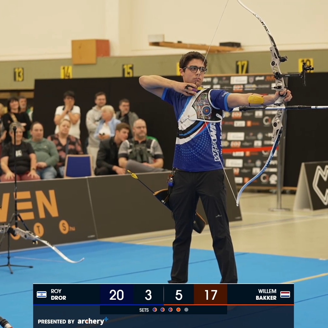 Roy Dror gets his upgrade! 🥇🏹 He upgrades his Swiss Open silver with a ...