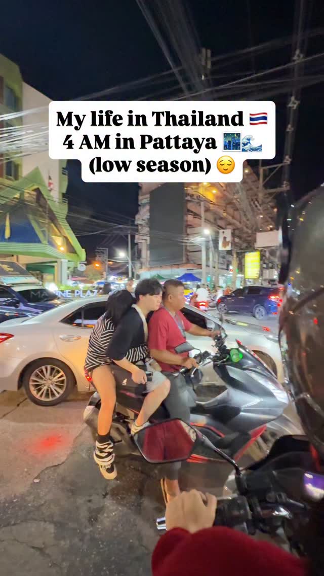 My life in Thailand 🇹🇭 4 AM in Pattaya 🌃🌊 (low season) 😌 # ...