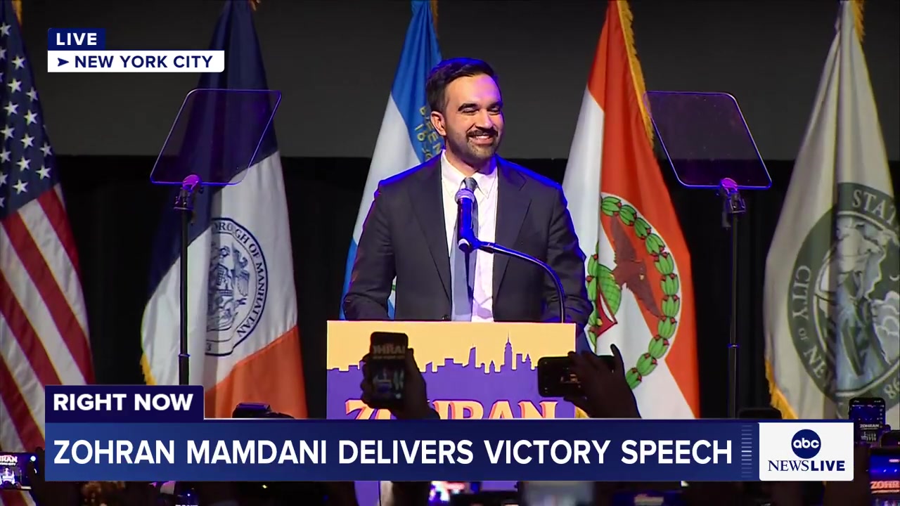 Zohran Mamdani, who is projected to have won the race for New York City ...