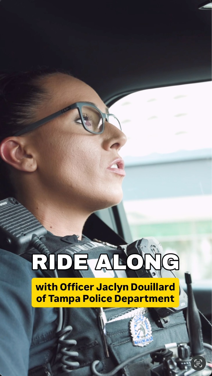 Ride Along with Officer Jaclyn Douillard of Tampa Police Department 🚔 ...