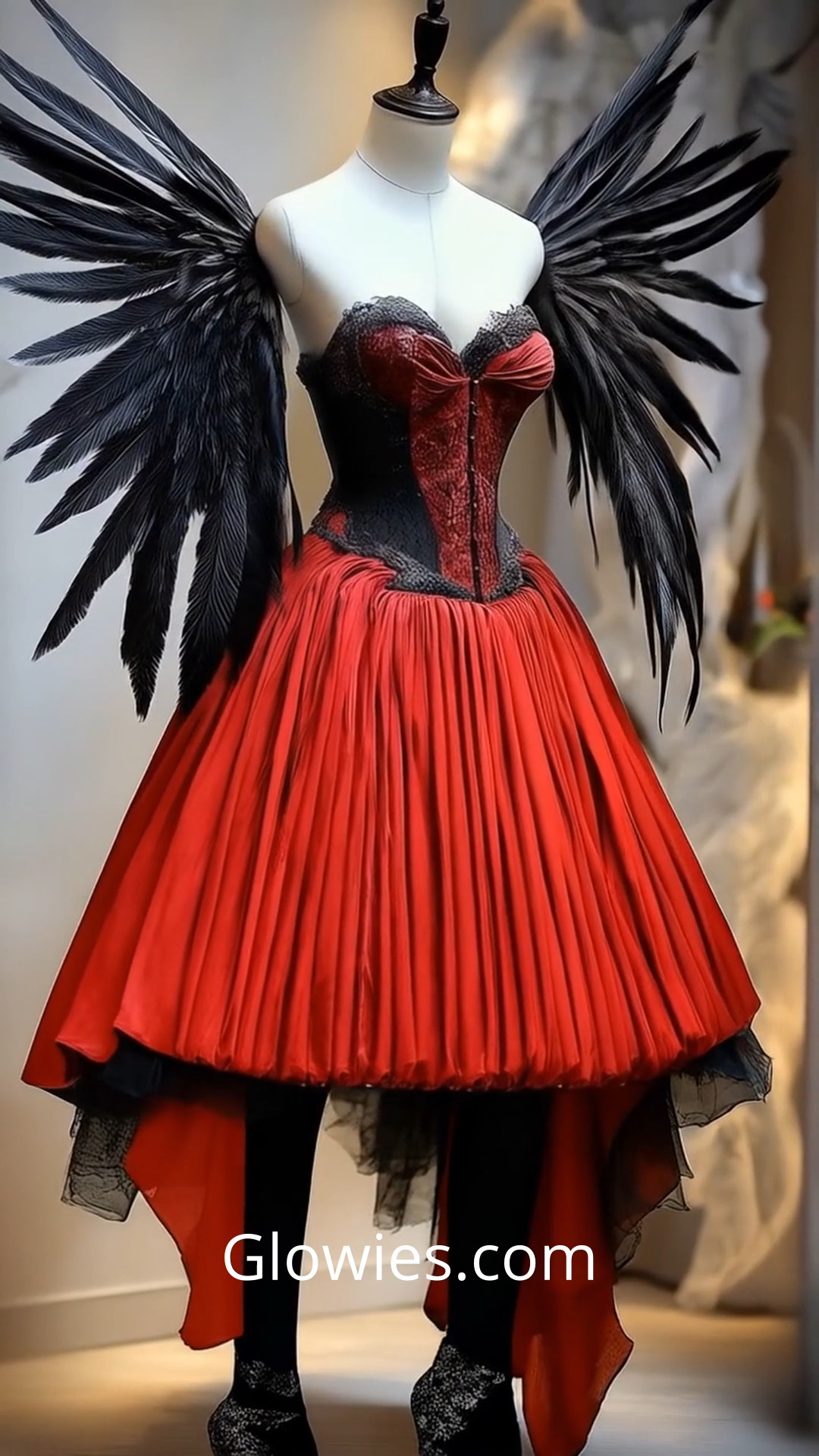women's red and black sexy dress for a vampire coronation 𝐒𝐜𝐚𝐫𝐥𝐞𝐭𝐭 ~ 𝐚 𝐕𝐢𝐜𝐭𝐨𝐫𝐢𝐚𝐧 𝐕𝐚𝐦𝐩𝐢𝐫𝐞 𝐠𝐨𝐰𝐧 I created this @scarlett.o.hair to wear to the @nashvillefantasyball ball. Molly's gorgeous hair the theme of the ball made me Cameo Batwing Knit Midi upload-20260330 whether for a wedding Size:S/4-6
