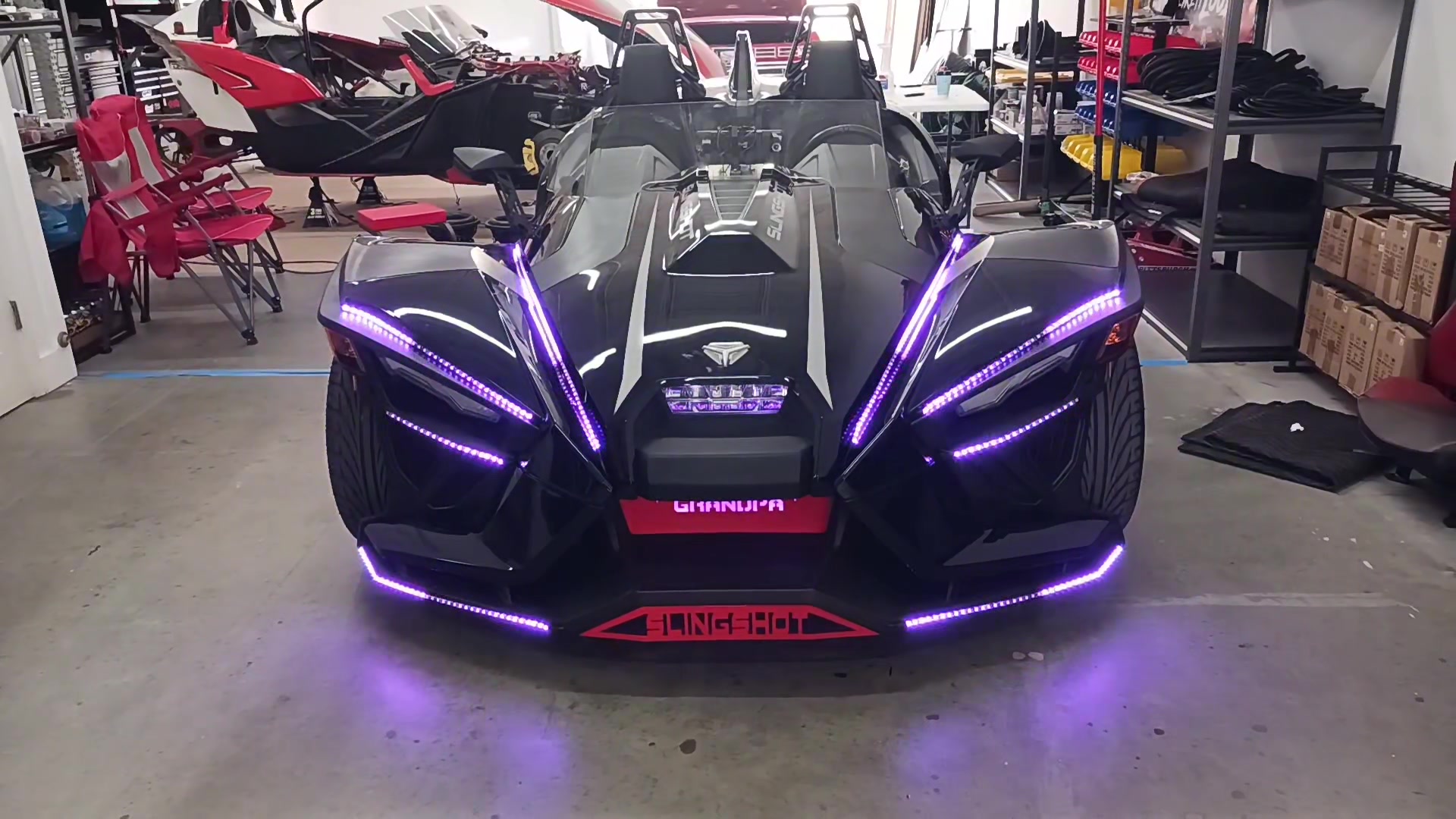 Full led chaser light kit for the front of this slingshot we just ...