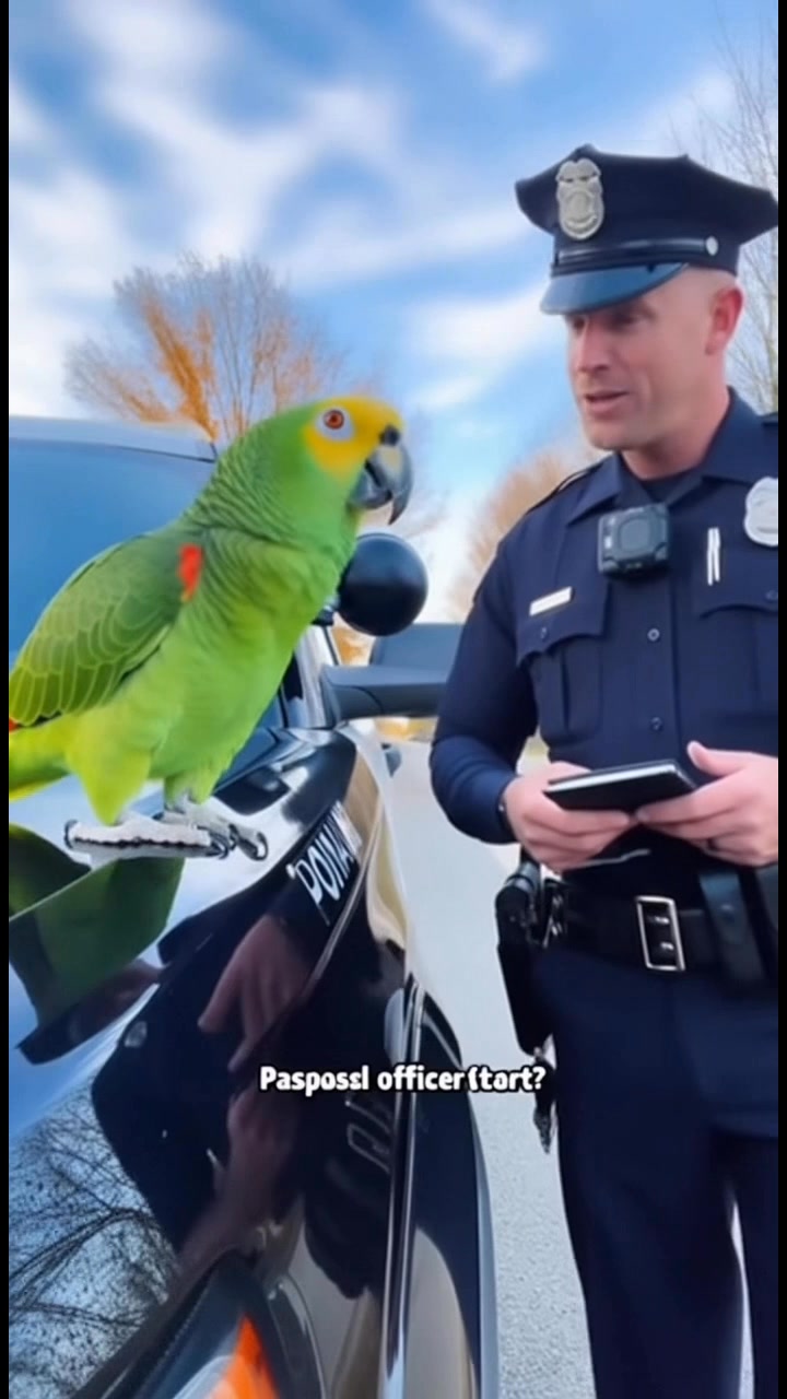 Parrot & Cops – The Rizz Passport #parrot #cops #funnypets #funny # ...