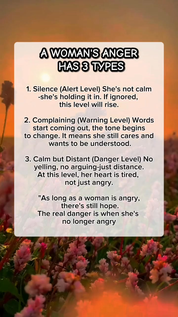 A women's anger has 3 types #HusbandAndWife #quotes #relationship # ...