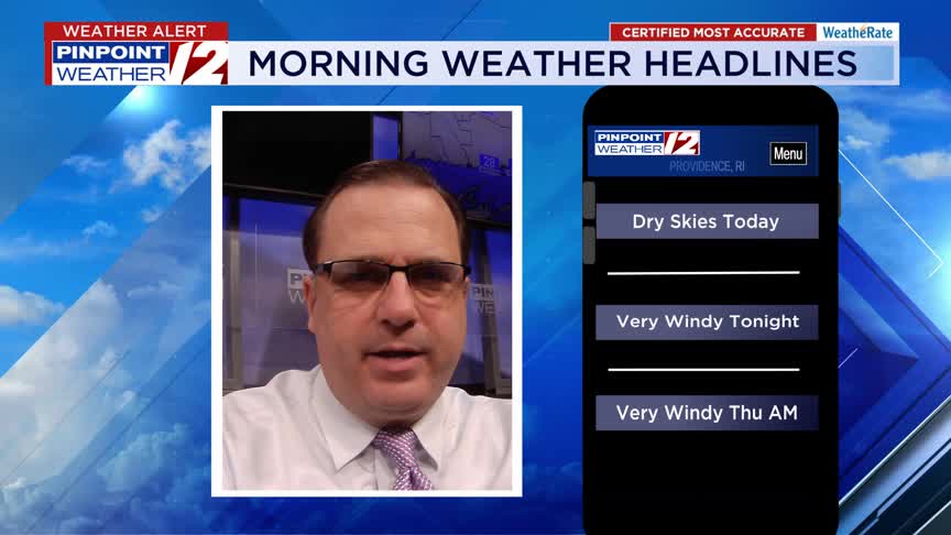 Good morning! Happy Wednesday. Today will be dry, but it will become ...