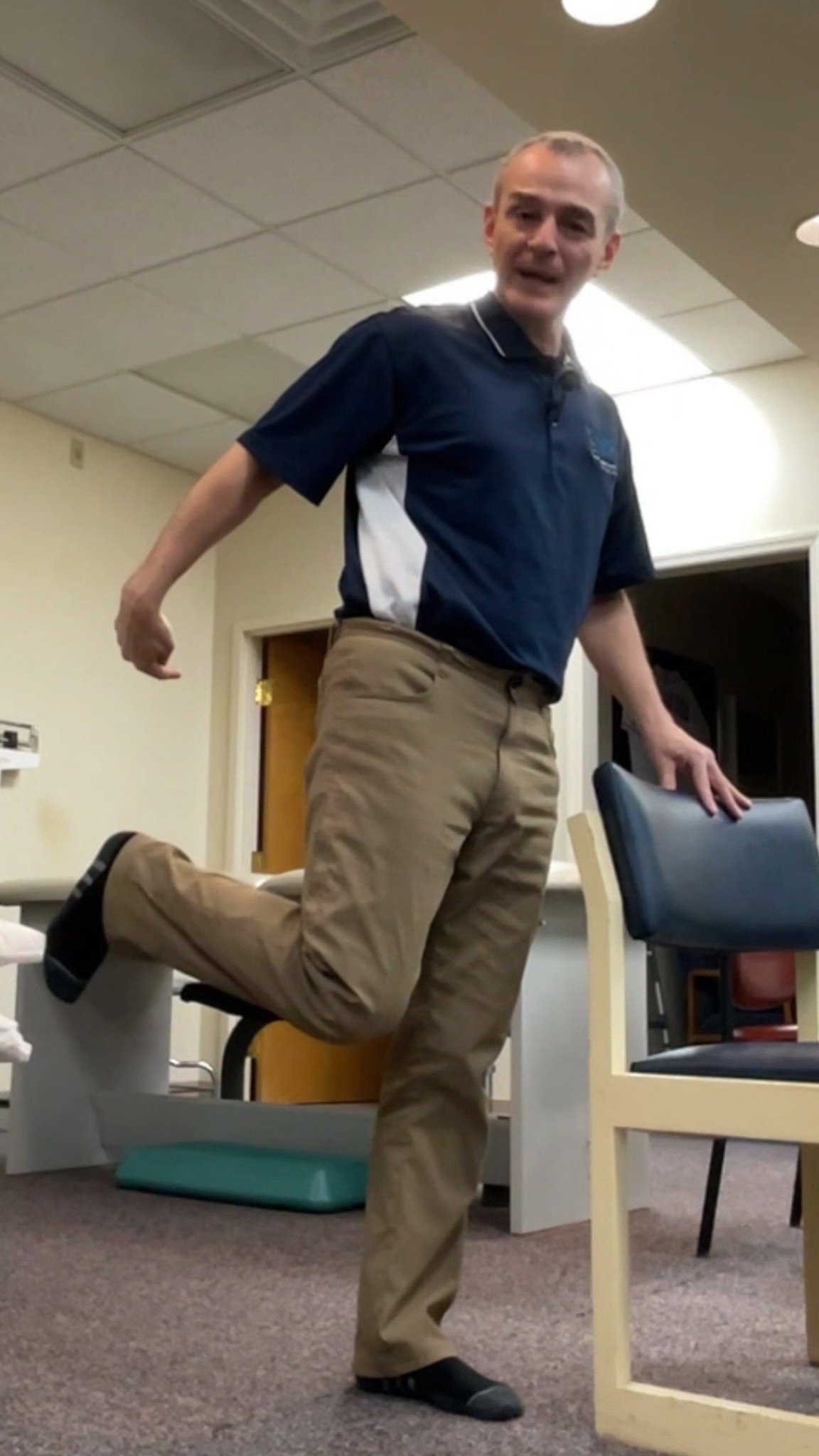 Standing Knee Flexion with Hip Extension Exercise . This exercise helps ...