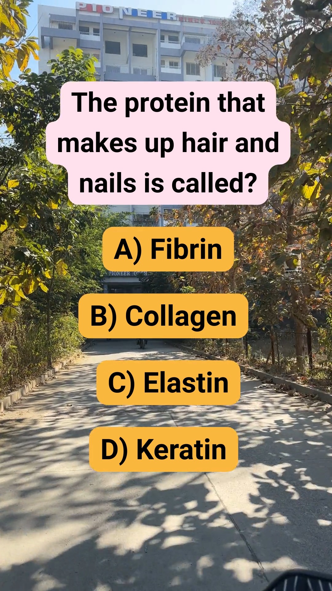 The protein that makes up hair and nails is called?🤨 #brainteaser # ...