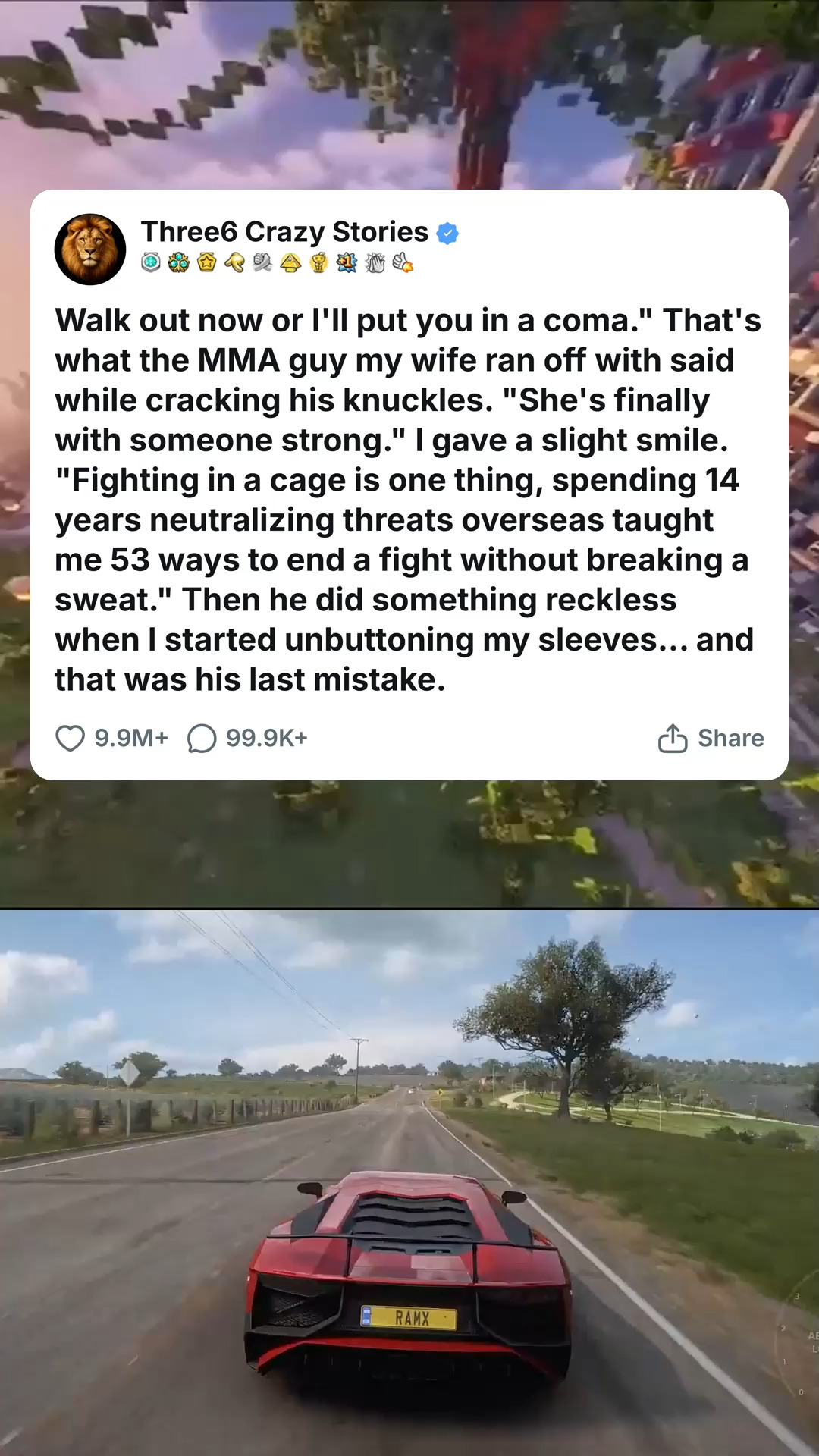 Walk out now or I'll put you in a coma.- That's what the MMA guy my ...