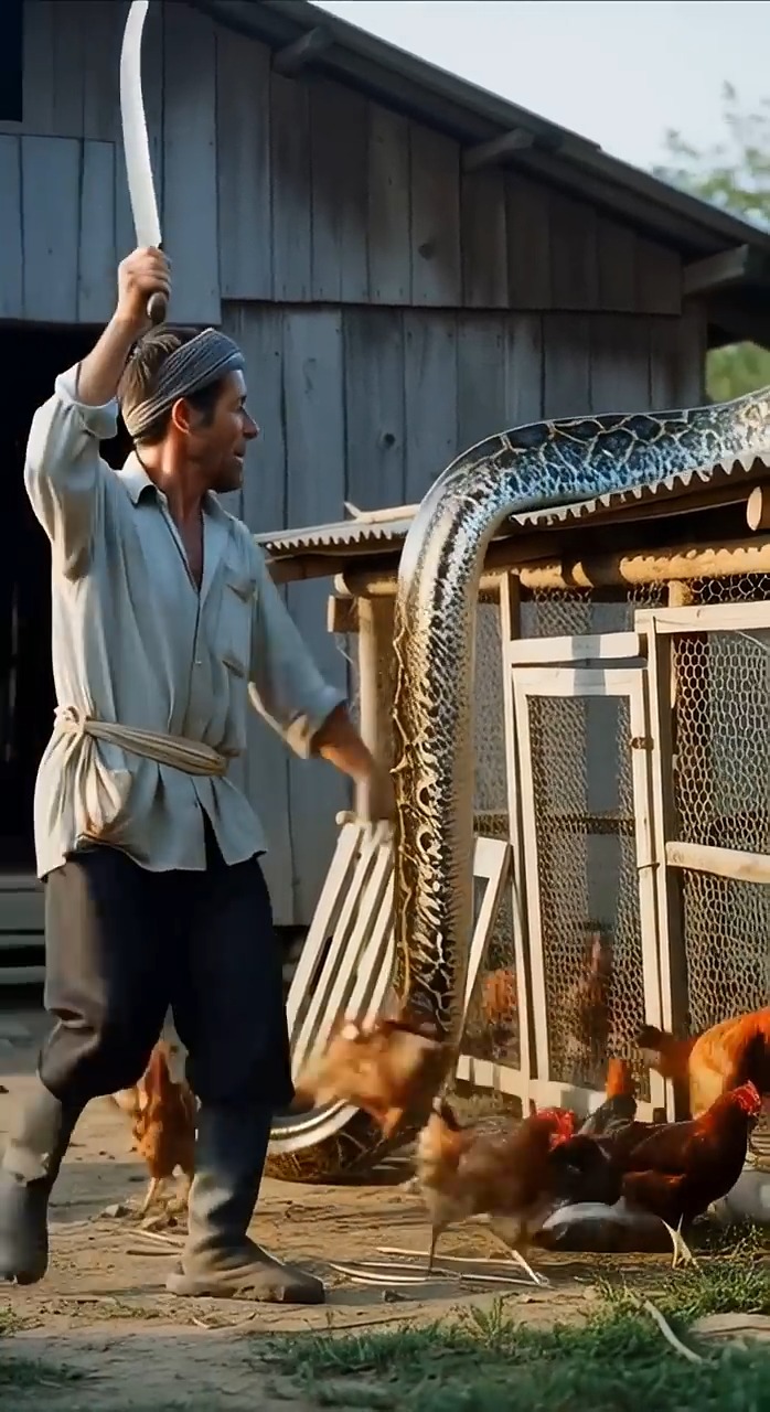 Python attacks chicken coop AI Creat #pythonattacks #animals # ...