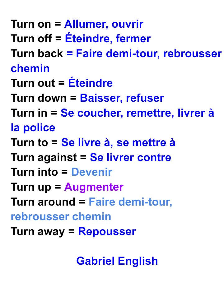 Quels sont les phrasal verbs les plus utilisés en anglais avec le verbe ...