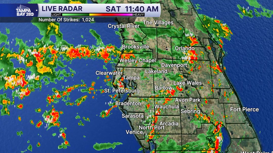 RADAR | Midday check shows waves of rain continuing to move through ...
