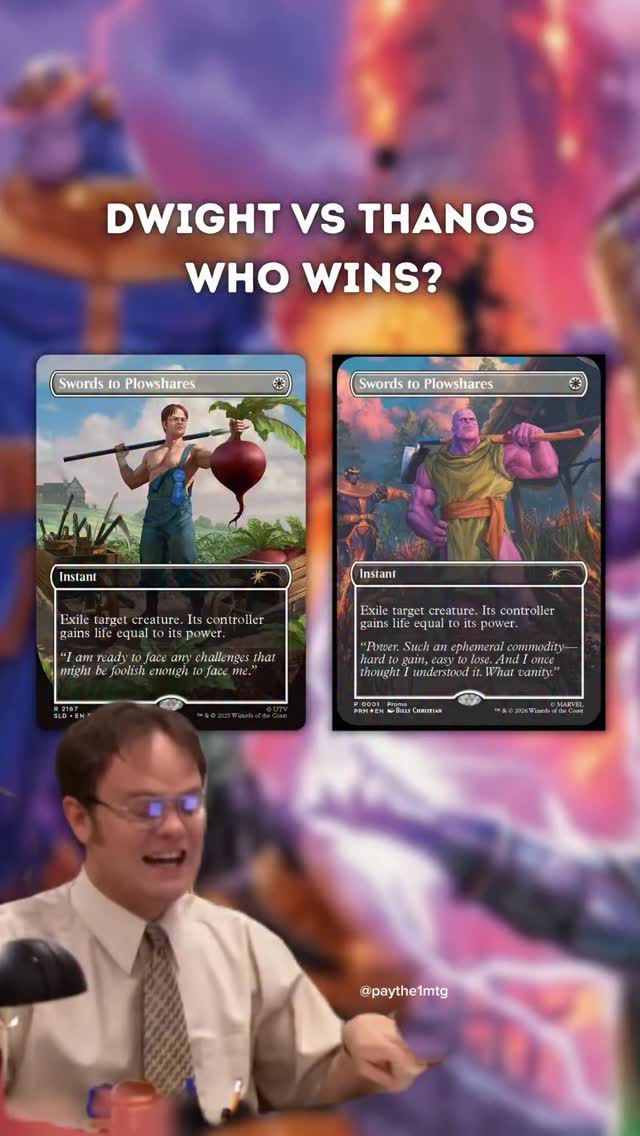 Who wants Thanos-themed Marvel MTG Swords to Plowshares?