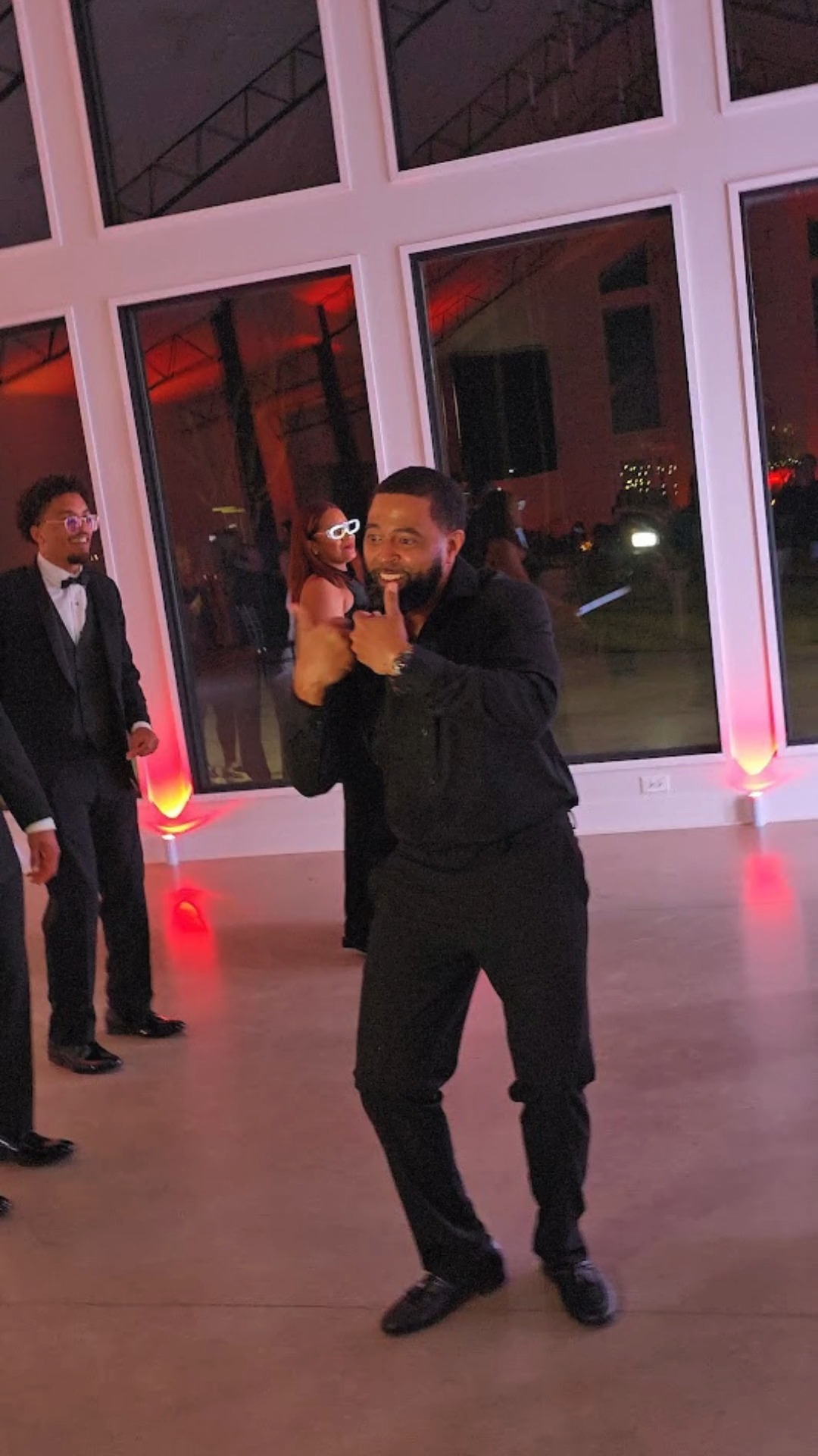 A Soul Train line moment with the Hancock wedding crew that had us ...