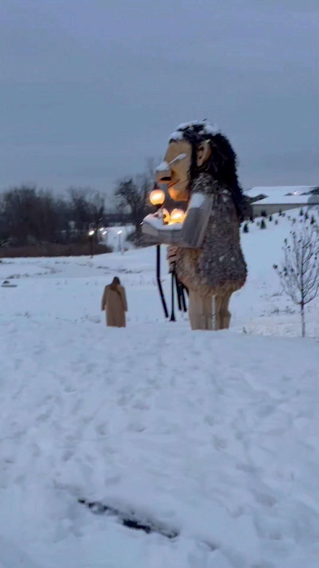 New troll sculpture in Wauwatosa, Wisconsin's firefly park