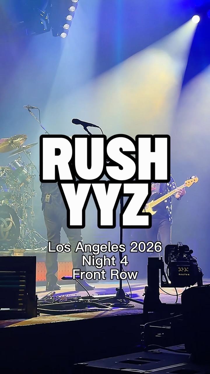 Rush playing “YYZ” on night-4 at The Kia Forum 2026. This was