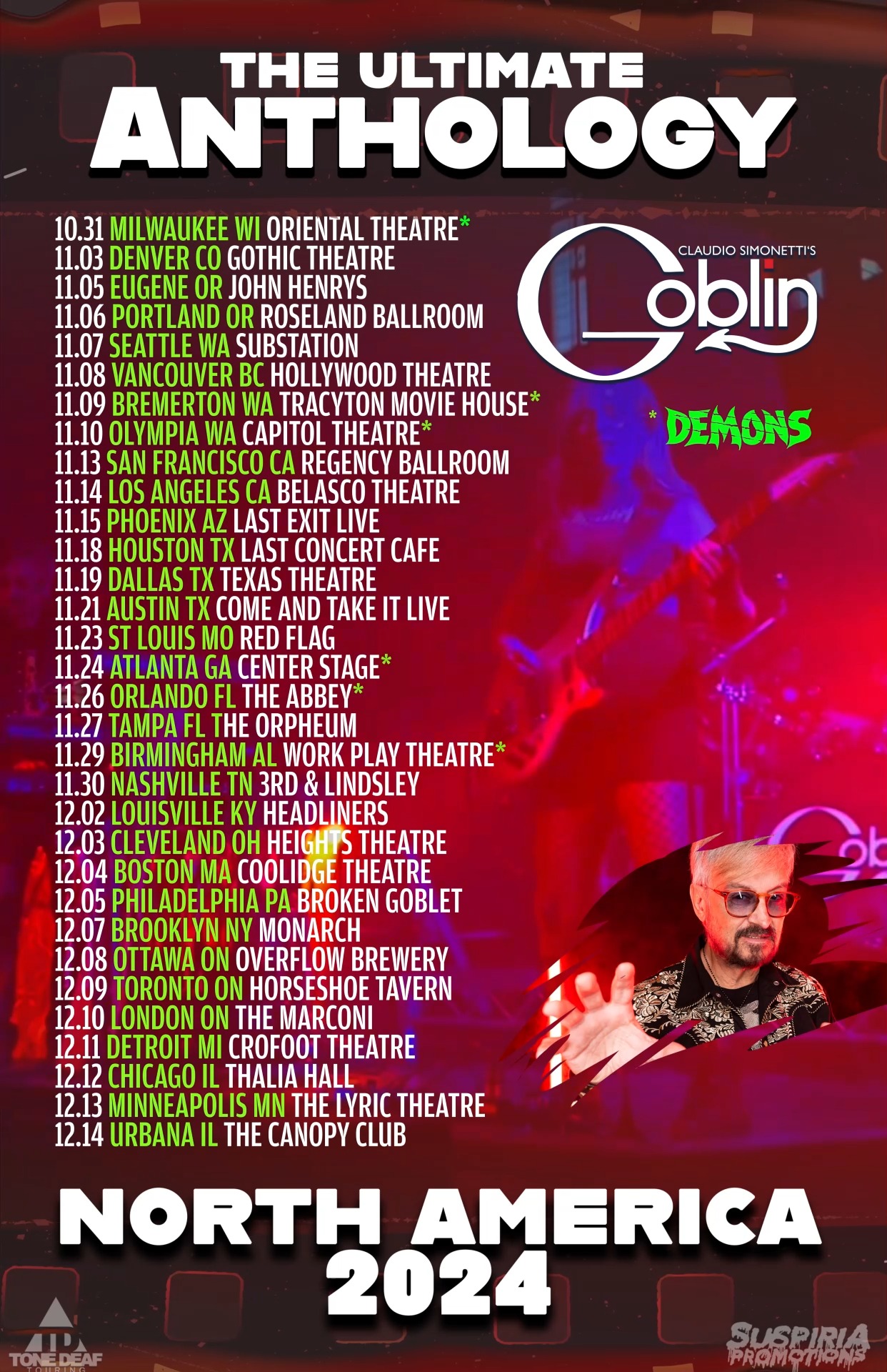CLAUDIO SIMONETTI'S GOBLIN LIVE PORTLAND