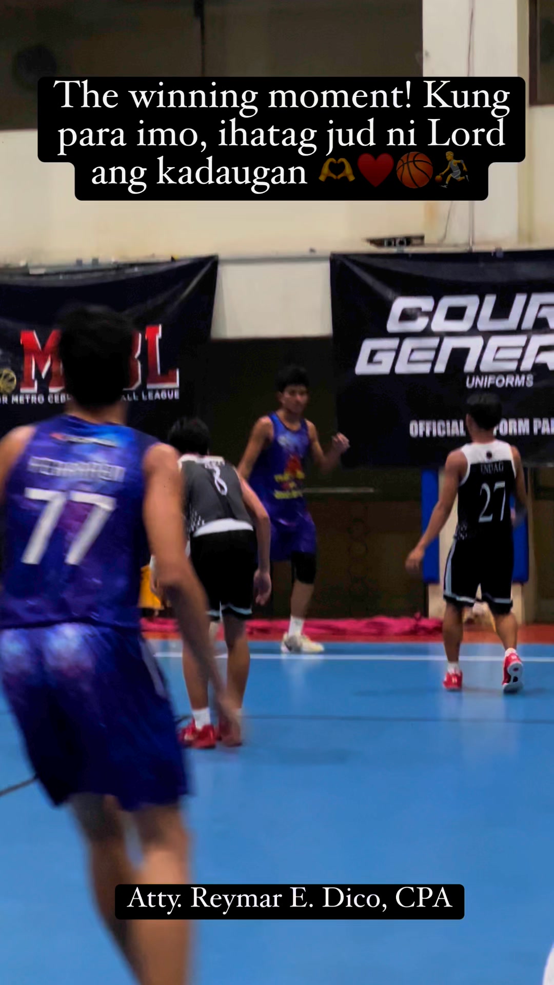 Congratulations players! Padayon mo sa inyo damgo, naa ra ko musuporta ...