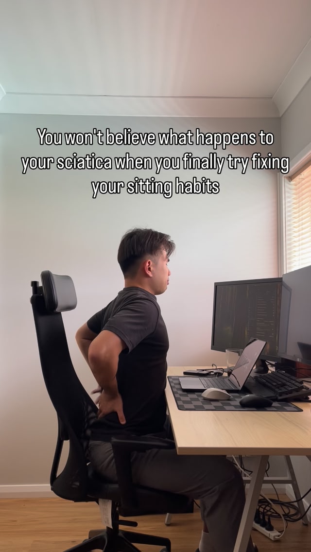 When you sit slouched, your low back rounds → discs + joints get ...