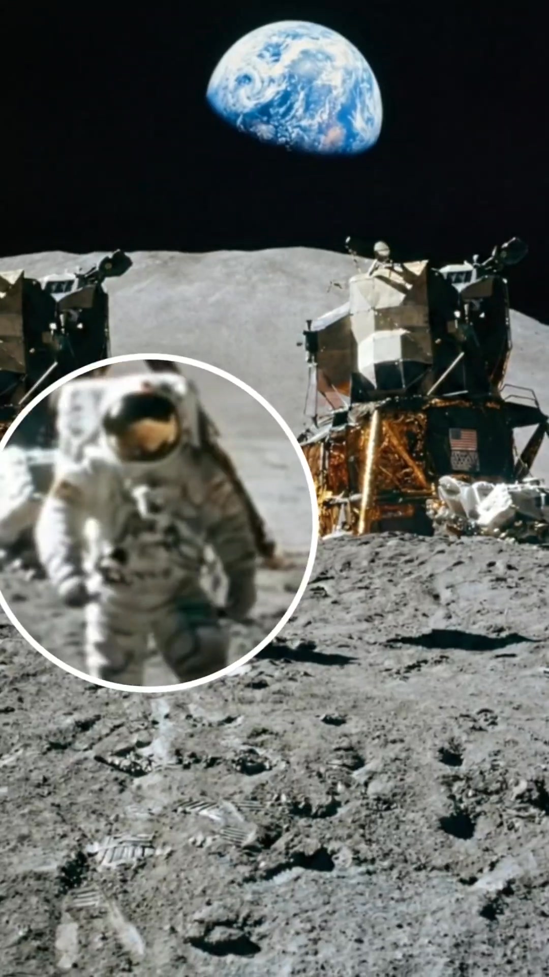 Apollo Mission Video: Humans Walking on the Moon This footage comes ...