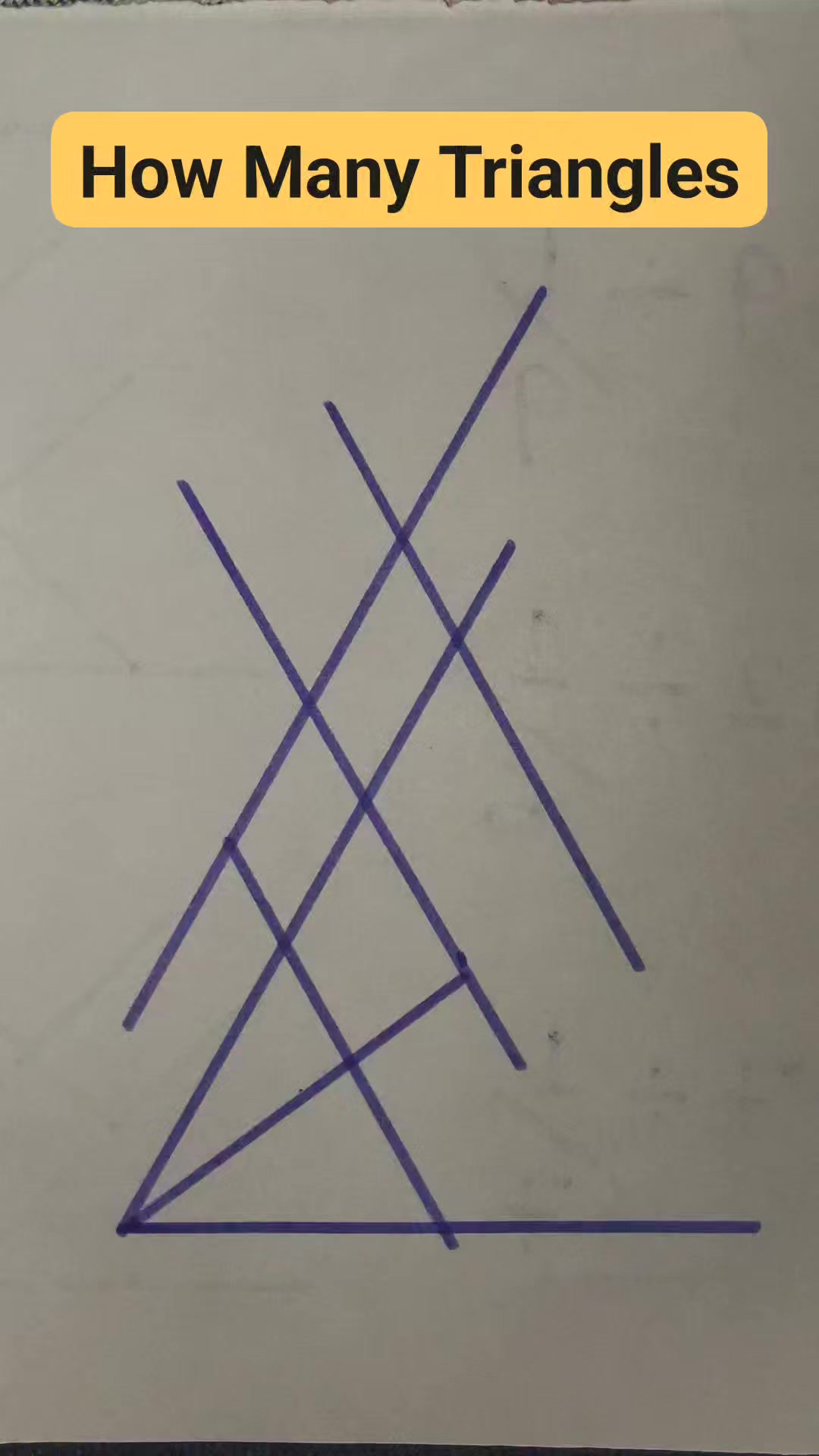 Tricky Puzzle How Many Triangles in This Puzzle . . . Puzzle questions ...